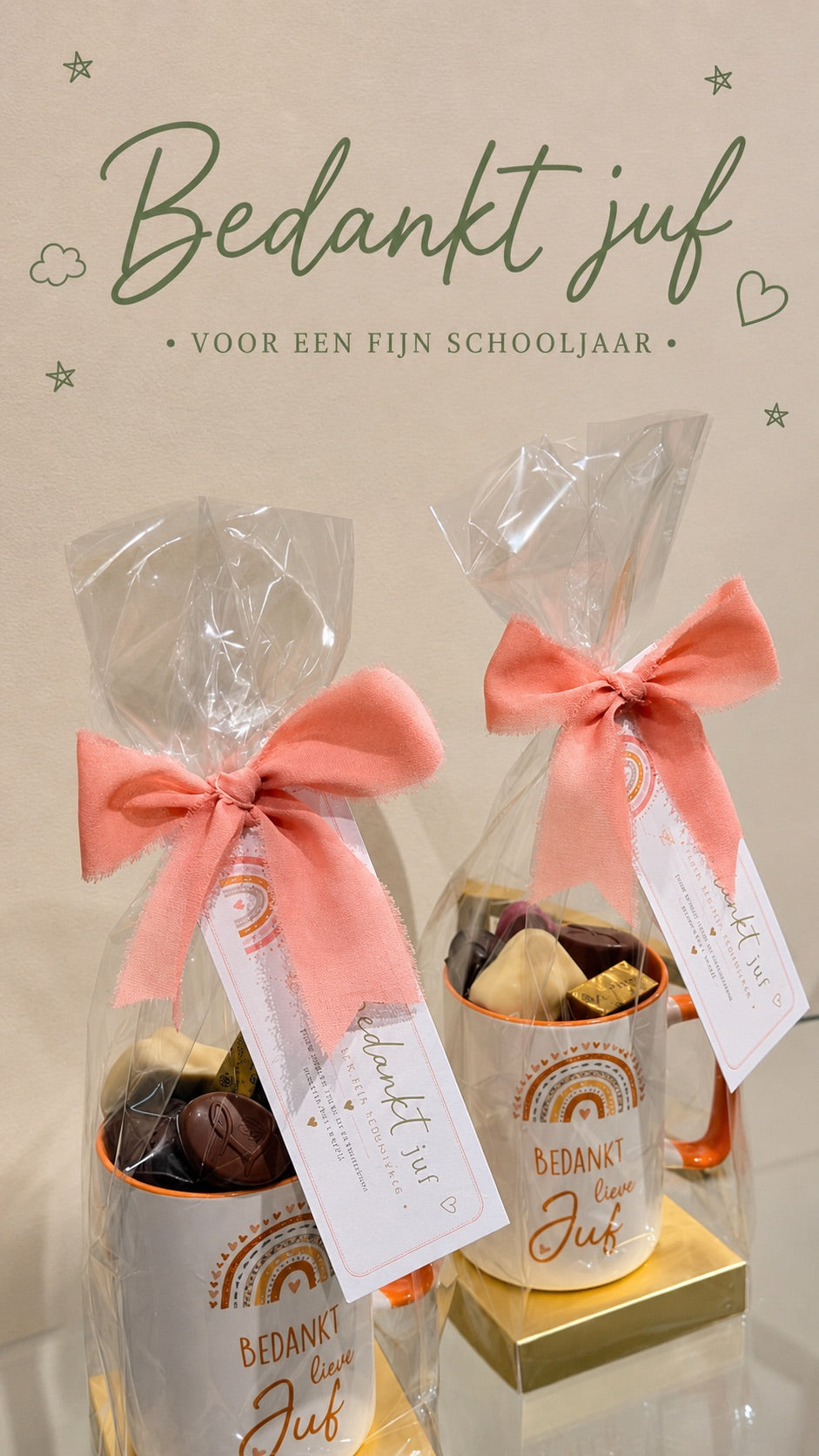 Bedankt mok Juf € 19,50 200gram BETAAL NU € 10,00 EN HET RESTERENDE BEDRAG CONTANT BIJ AFHAAL